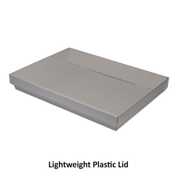 50mm High Medium Rectangle Catering Tray - with optional clear lid (Lid purchased separately) - PackQueen