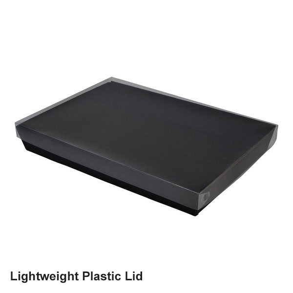 50mm High Medium Rectangle Catering Tray - with optional clear lid (Lid purchased separately) - PackQueen