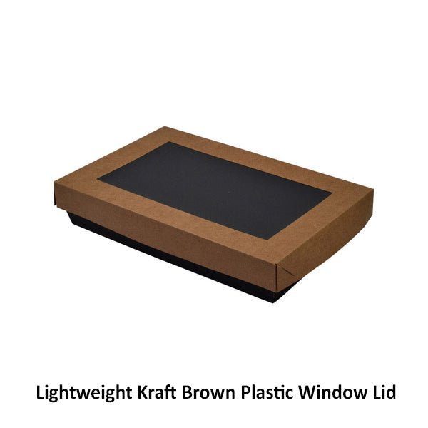 50mm High Small Rectangle Catering Tray - with optional clear lid (Lid purchased separately) - PackQueen