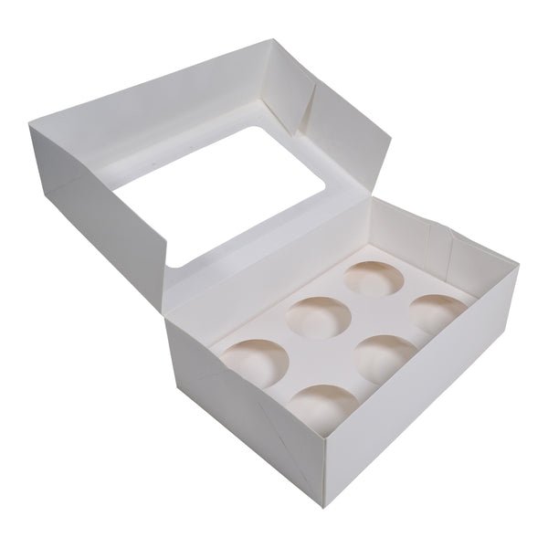 6 Cupcake Box with removable insert - Paperboard (285gsm) - PackQueen