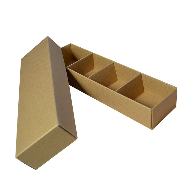 Long 4 Macaroon & Choc Box - Paperboard (285gsm) (Base, Insert & Lid)