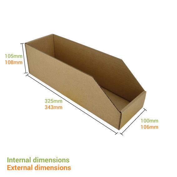Pick Bin Box & Part Box 17970 (One Piece Self Locking Cardboard Storage Box)