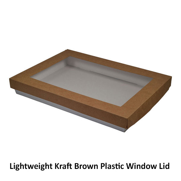 50mm High Medium Rectangle Catering Tray - with optional clear lid (Lid purchased separately)