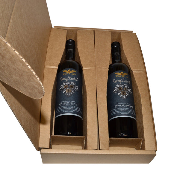 One Piece Heavy Duty Double Wine Postage Box (Inserts sold separately 24988)