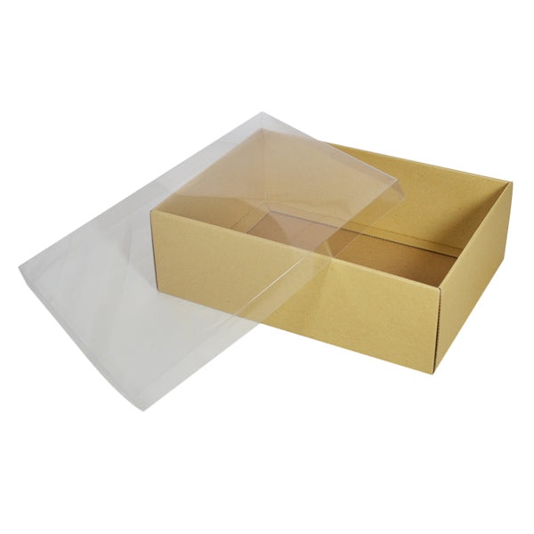 A4 Cardboard Gift Box with Clear Lid - 100mm High