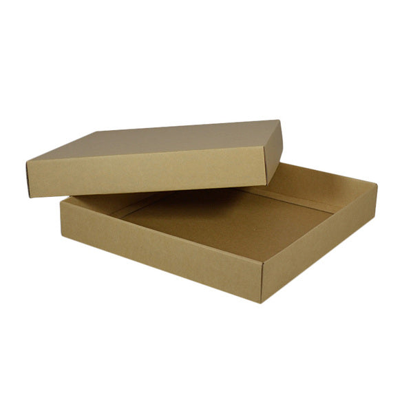 Two Piece 300mm Square Cardboard Gift Box - 50mm High