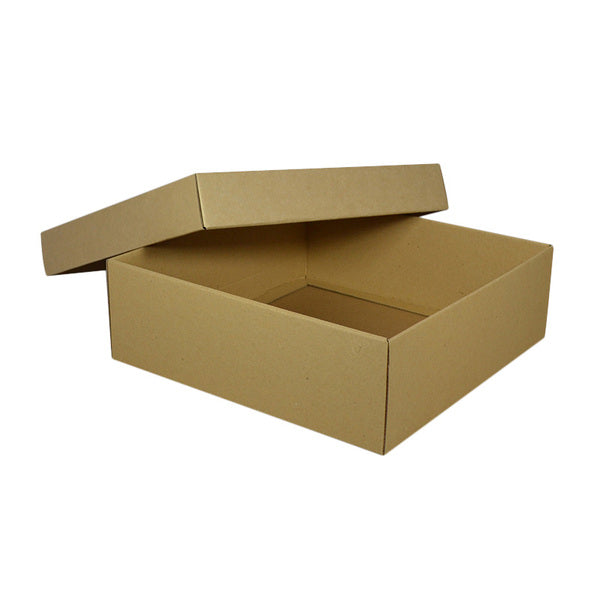 Two Piece 300mm Square Cardboard Gift Box - 100mm High