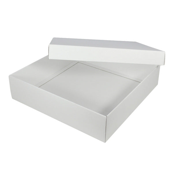 Two Piece 400mm Square Cardboard Gift Box - 100mm High