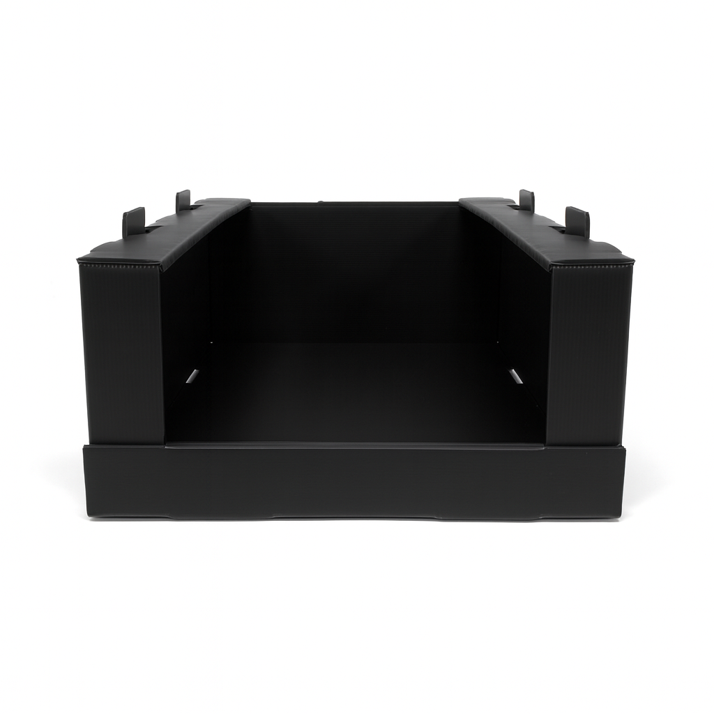 Corflute Stackable Pick Bin Boxes Black - Standard Size