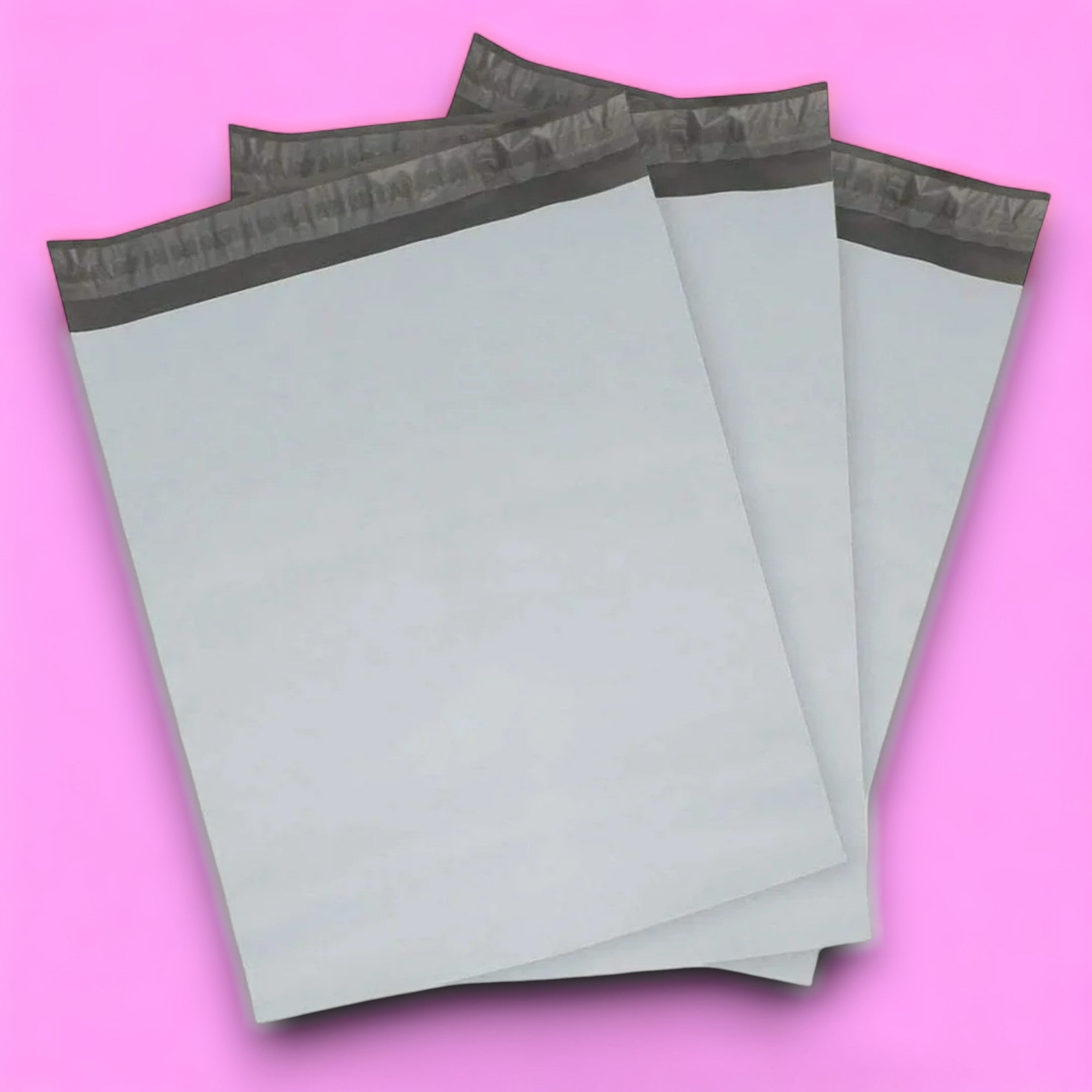 Low Density Courier Plastic Mailing Bags - 3 Sizes - White