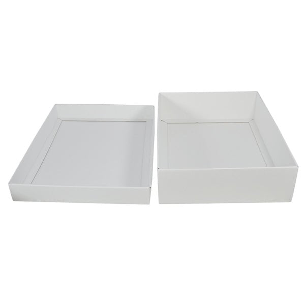 A3 Two Piece Cardboard Gift Box - 100mm High - PackQueen