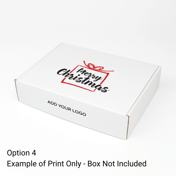 Add Merry Christmas Print to Your Packaging (Box or Gift Bag Purchased Separately) - PackQueen