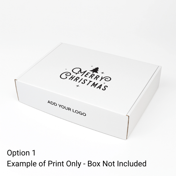 Add Merry Christmas Print to Your Packaging (Box or Gift Bag Purchased Separately) - PackQueen