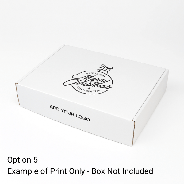 Add Merry Christmas Print to Your Packaging (Box or Gift Bag Purchased Separately) - PackQueen
