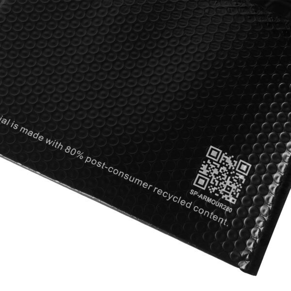 Black Bubble Padded Mailer 80% Post - Consumer Recycled - PackQueen