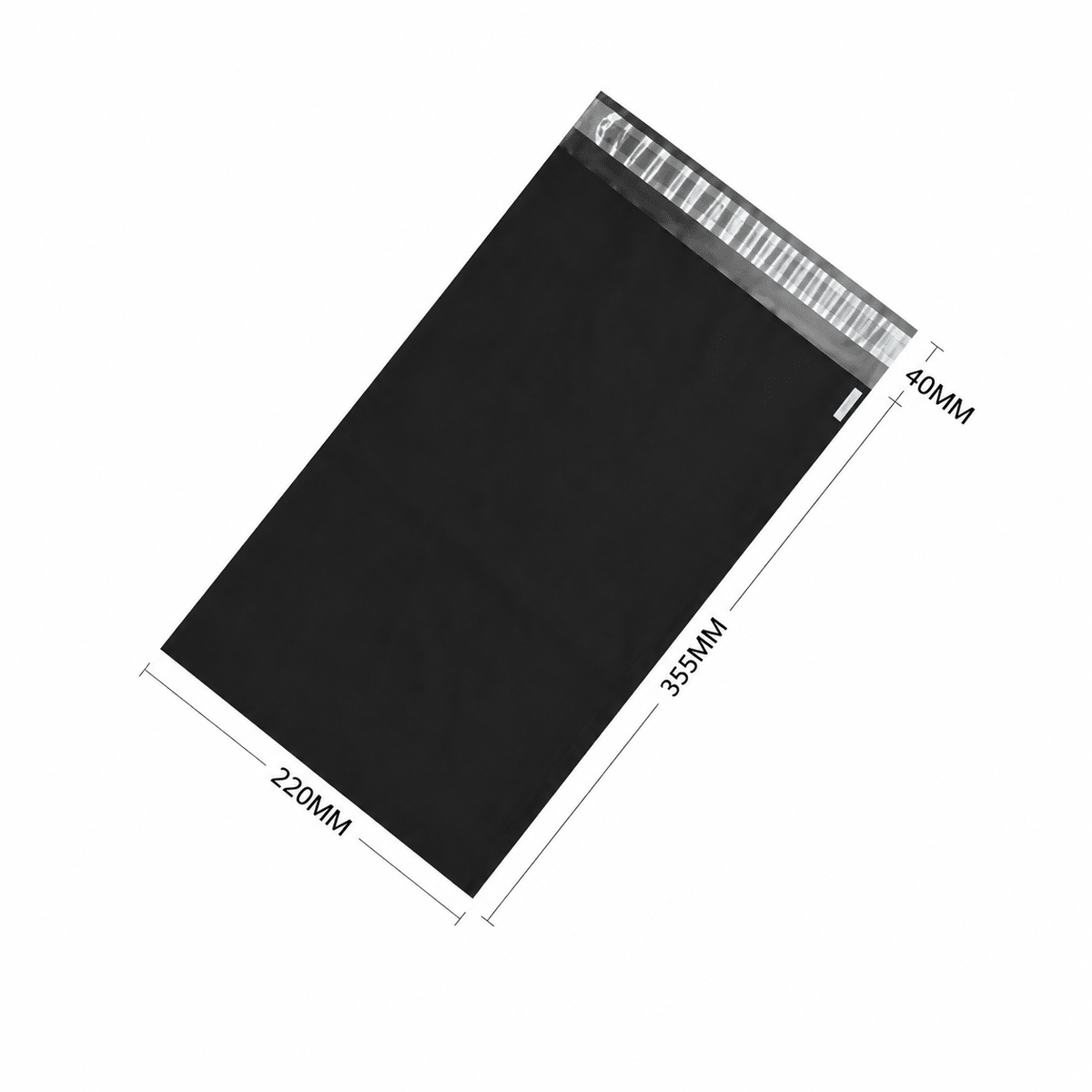 Black Compostable Courier Satchels - 4 Sizes - PackQueen