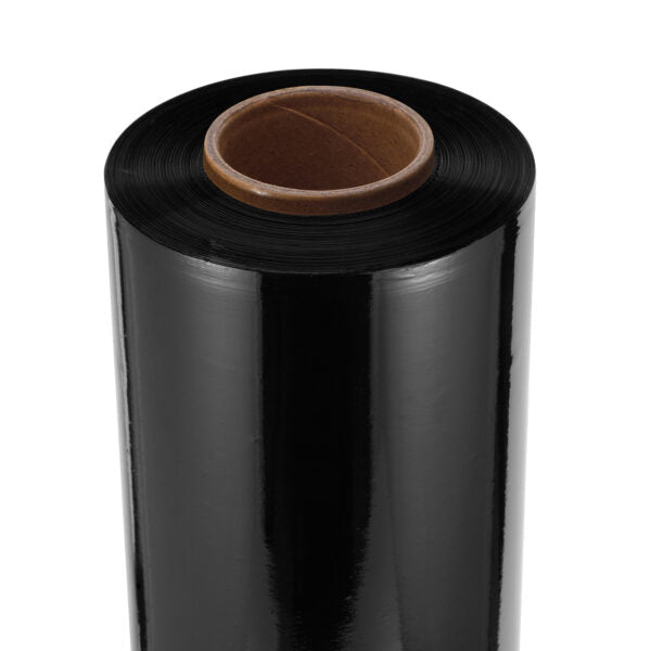 Black Stretch Film 500mm 25UM CAST 4.7KG - 4 Pack - PackQueen