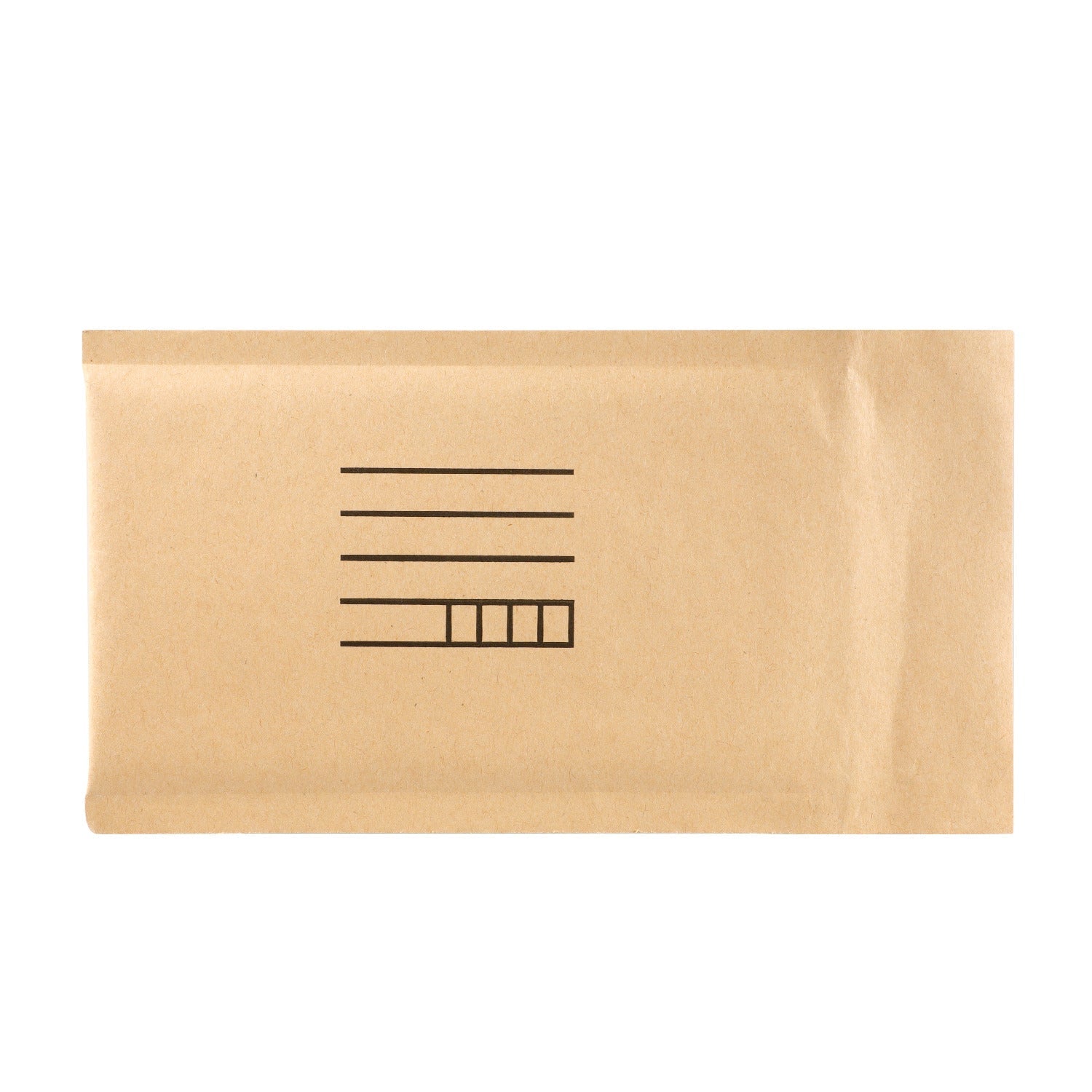 Bubble Padded Mailer with Address Lines (75% Post - Consumer Recycled Kraft) - PackQueen