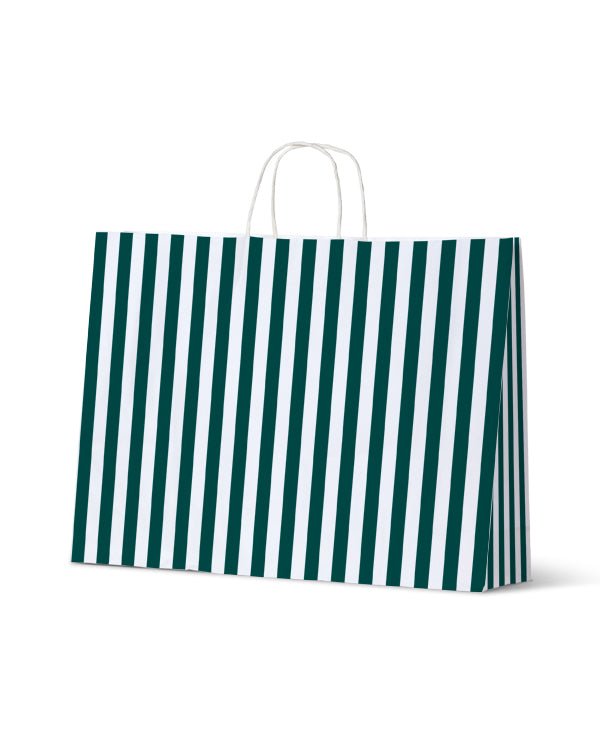 Cafe Stripe Midi Boutique Bags - 100/ctn - PackQueen