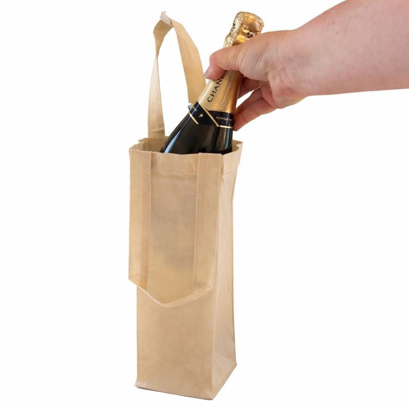 Calico Wine Tote Bags 100% Certified Organic Cotton (Plain or Printed) - PackQueen