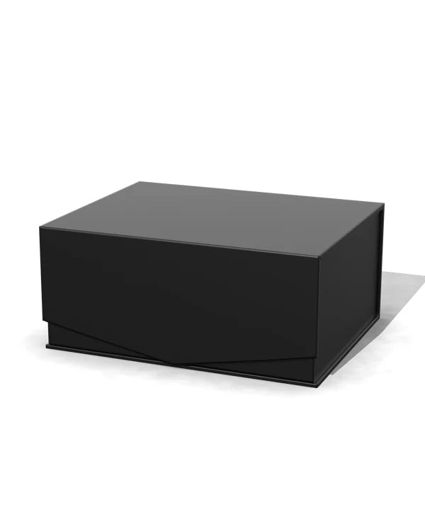Collapsible Large Black Hamper Box - 10 Pack - PackQueen