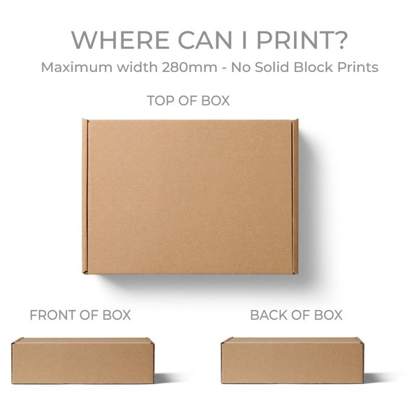 Custom Printed - One Piece Postage & Mailing Box 27280 with Peal & Seal Double Tape - PackQueen