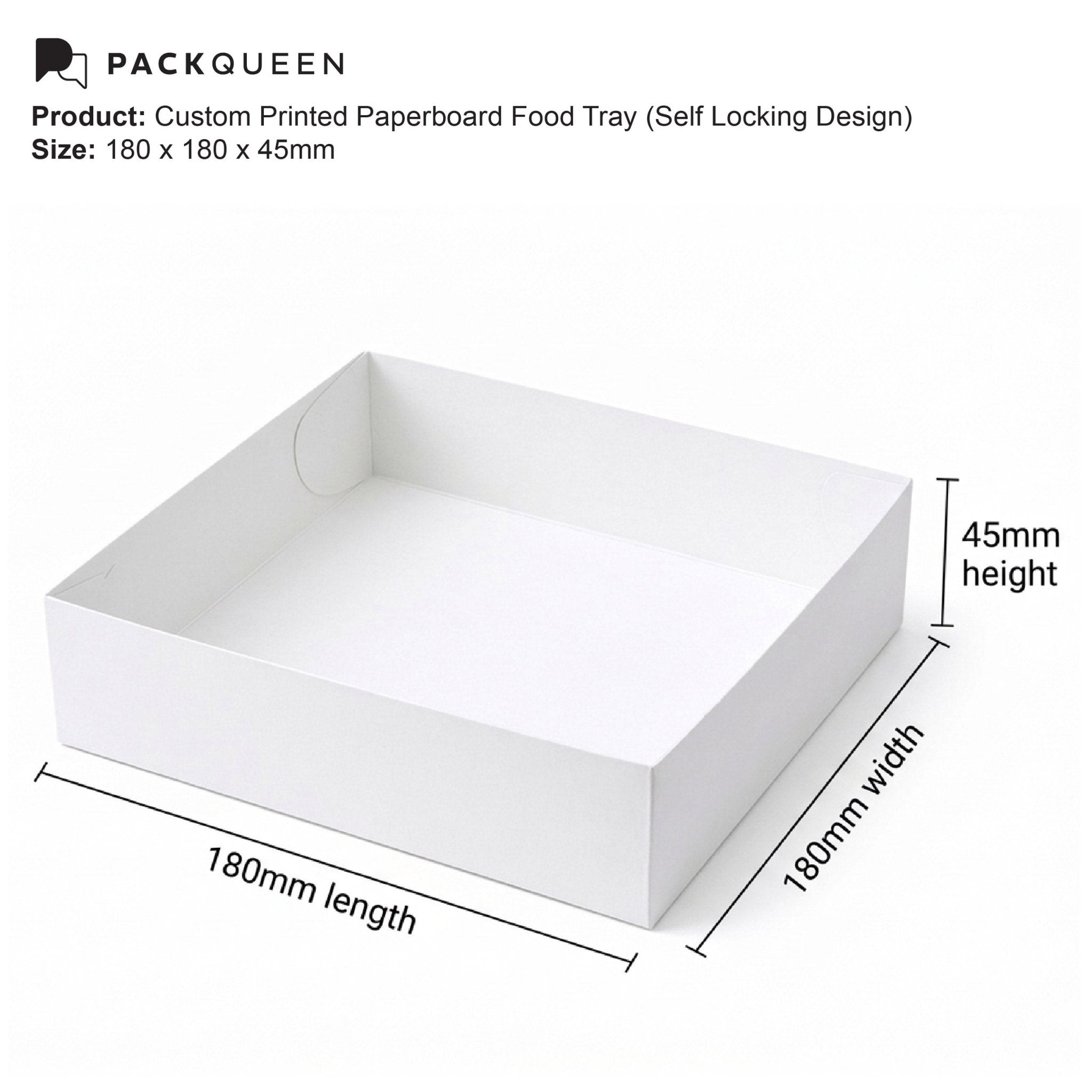 Custom Printed Paperboard Food Tray with Gloss or Matt Lamination - PackQueen