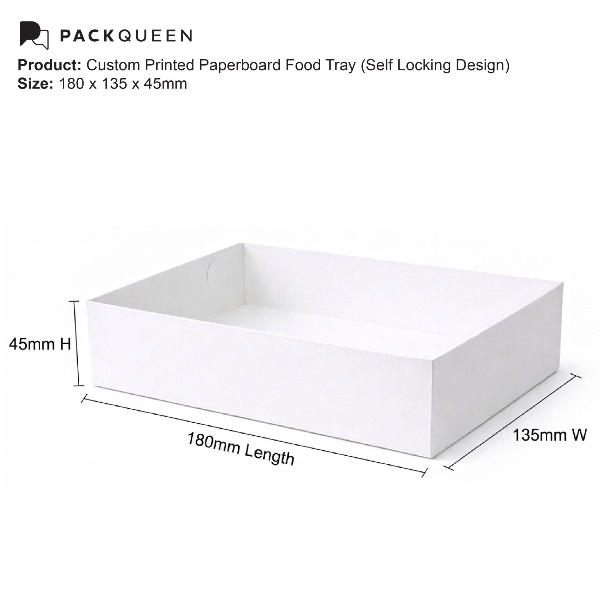 Custom Printed Paperboard Food Tray with Gloss or Matt Lamination - PackQueen
