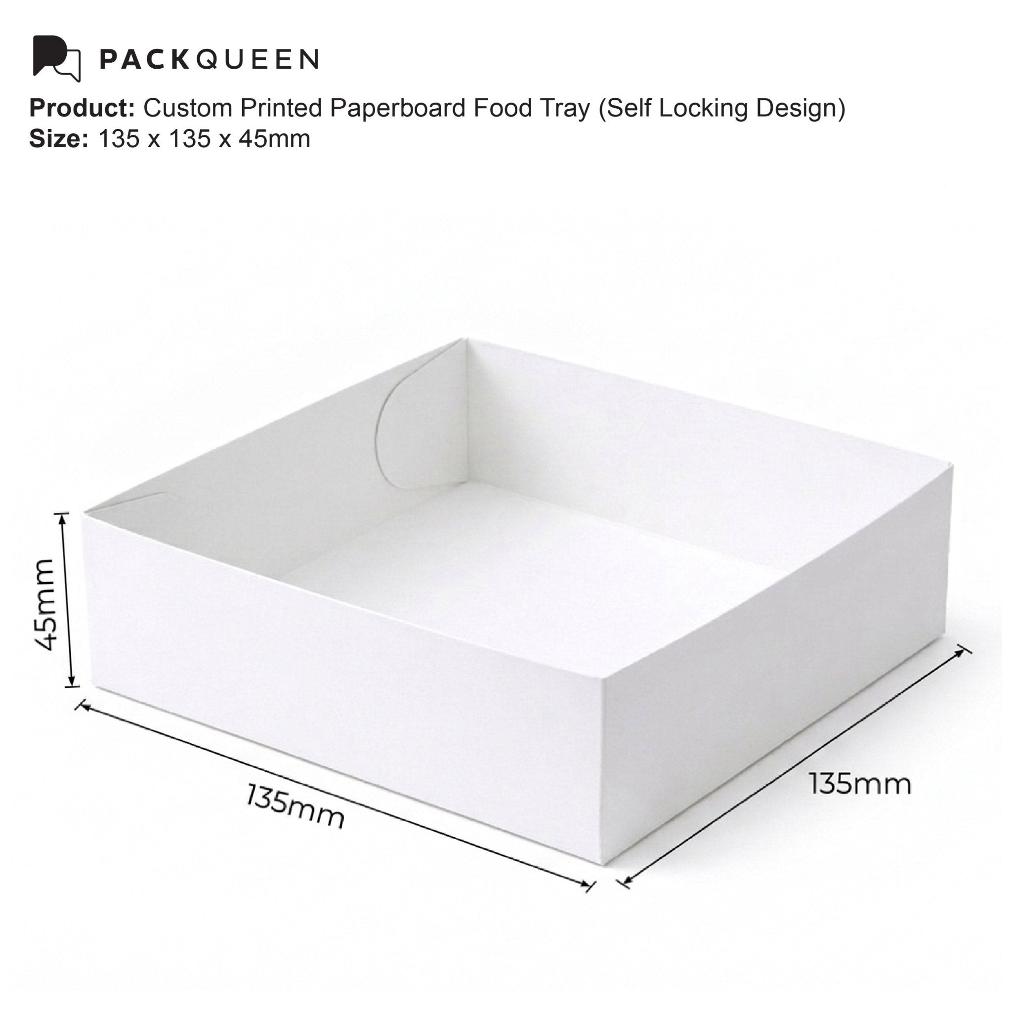 Custom Printed Paperboard Food Tray with Gloss or Matt Lamination - PackQueen