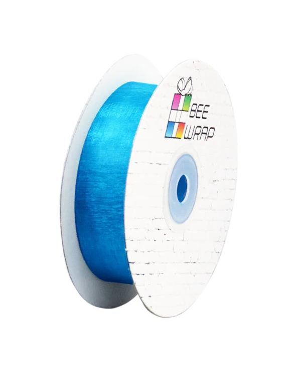 Cut Edge Organza Ribbon 25mm X 50meters Aqua - PackQueen