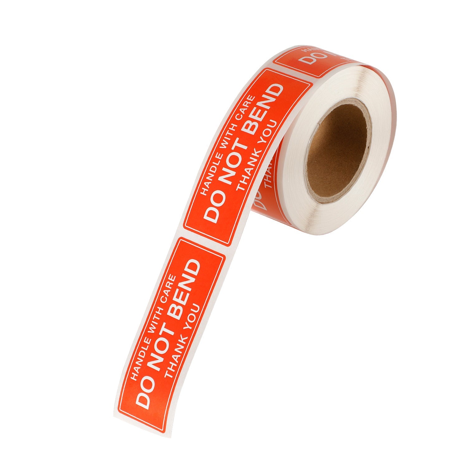 Do Not Bend Label 75 x 25mm Red 250pcs/roll (12 rolls per carton) - PackQueen