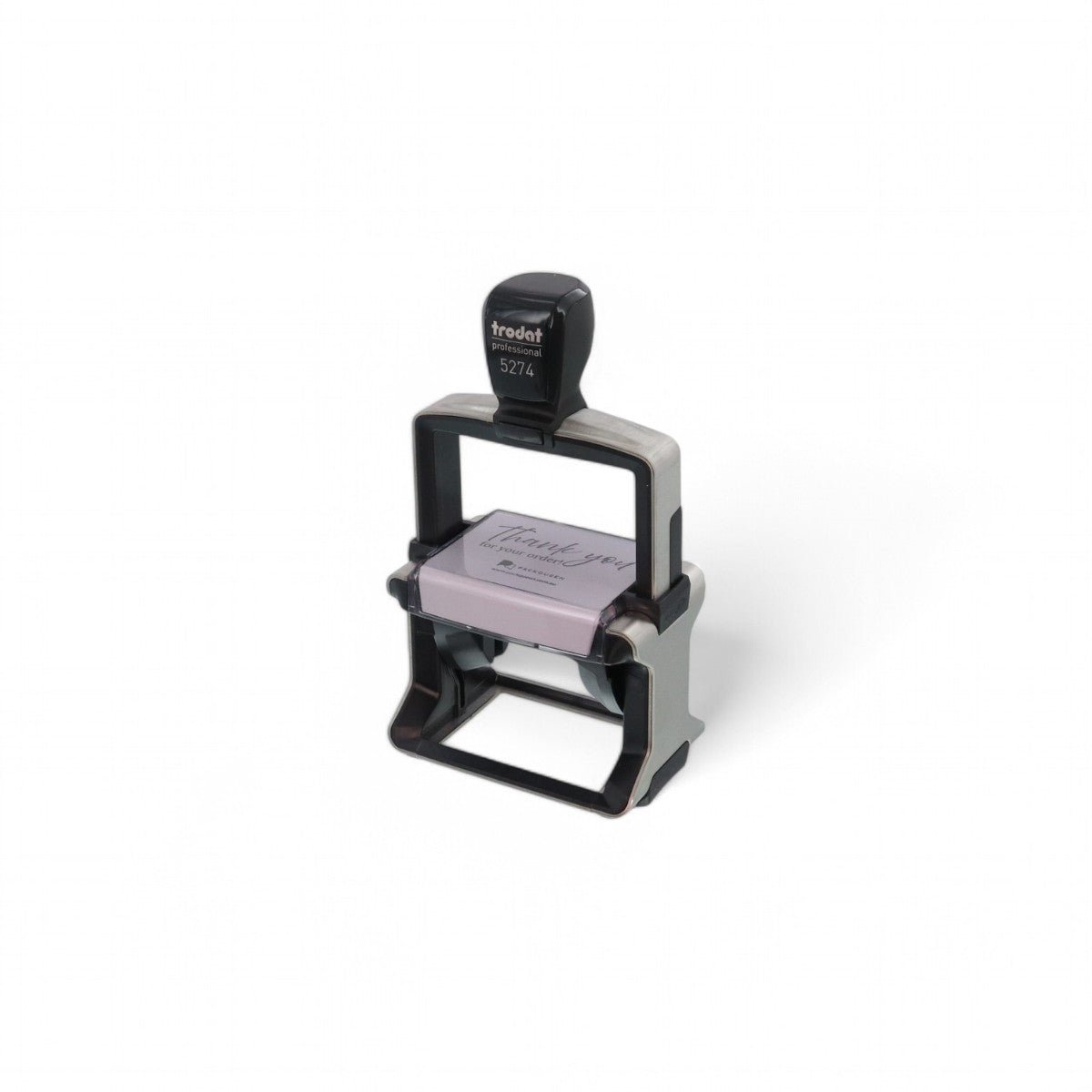 Heavy Duty Self Inking Stamp - Up to 5 Lines of Custom Text or Add Your Own Brand Logo - PackQueen