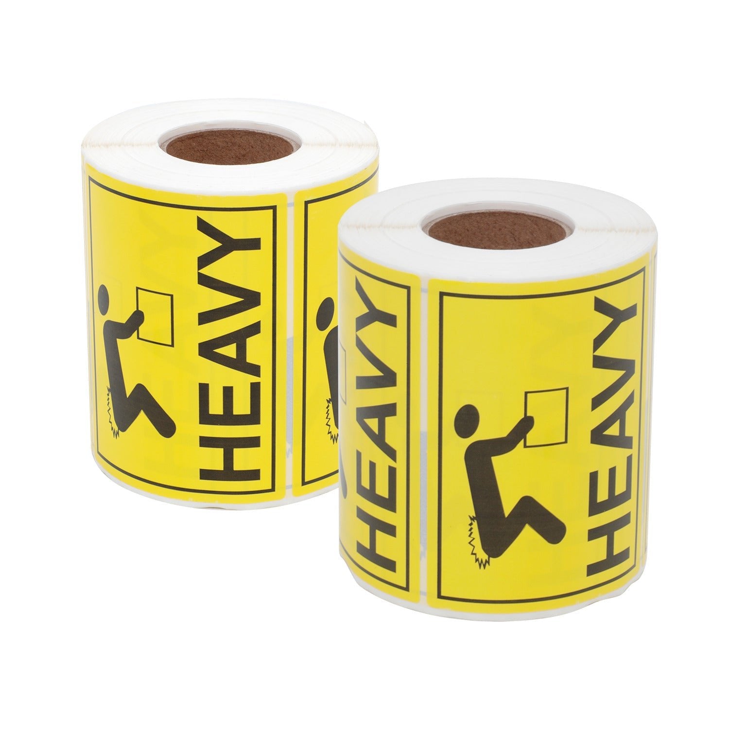 Heavy Label 100 x 75mm Yellow 500pcs (12 rolls per carton) - PackQueen