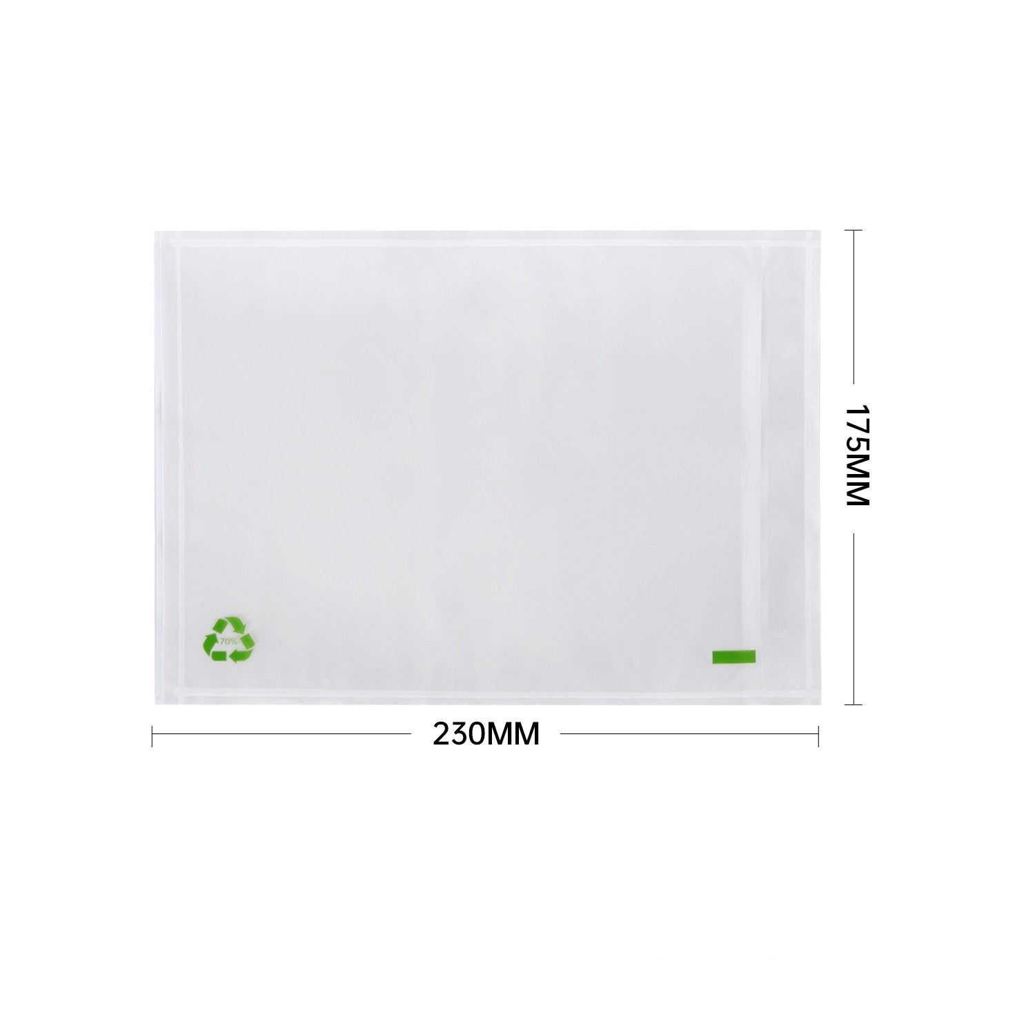 Plain Document Enclosed 175x230mm 500/CTN 70% Post Consumer Recycled - PackQueen
