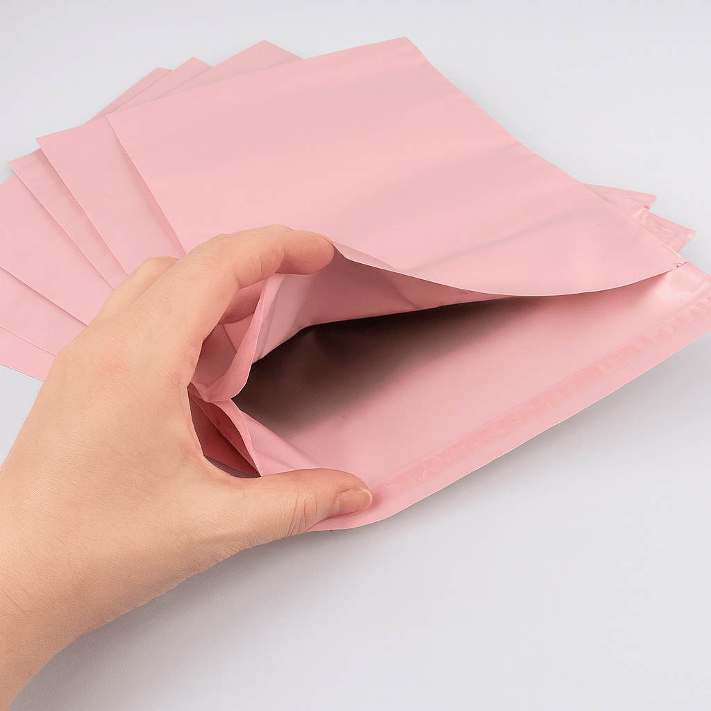 Poly Mailer Satchels Pink - Super Strong - Assorted Sizes - PackQueen