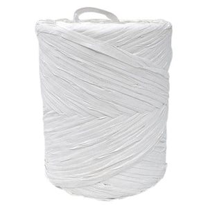 Poly Raffia Poly Raffia Ribbon White 5mm X | Wholesale | PackQueen