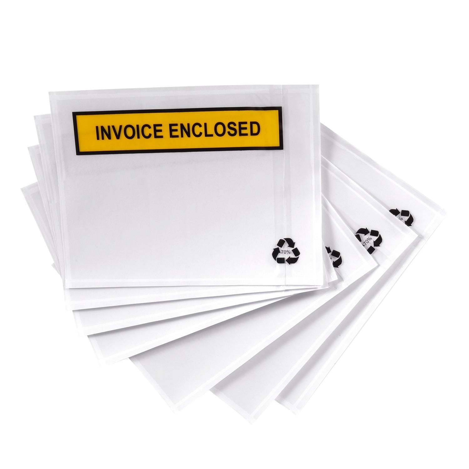 Printed Invoice Enclosed 115x150mm White 1000pcs/CTN 70% Post Consumer Recycled - PackQueen
