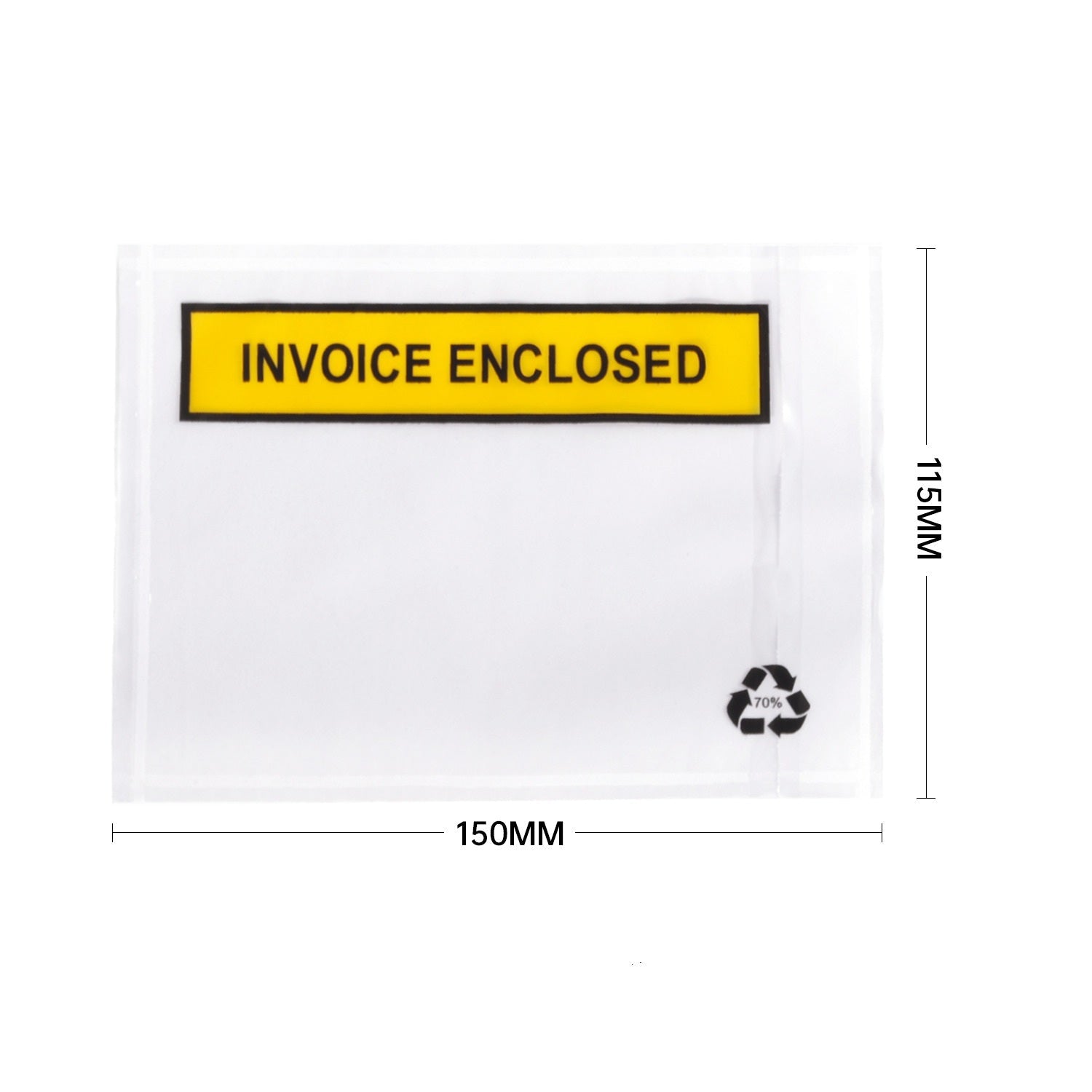 Printed Invoice Enclosed 115x150mm White 1000pcs/CTN 70% Post Consumer Recycled - PackQueen