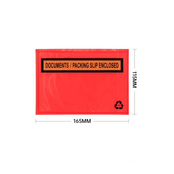 Printed Red Documents Enclosed 115x165mm 1000pcs/CTN 70% Post Consumer Recycled - PackQueen
