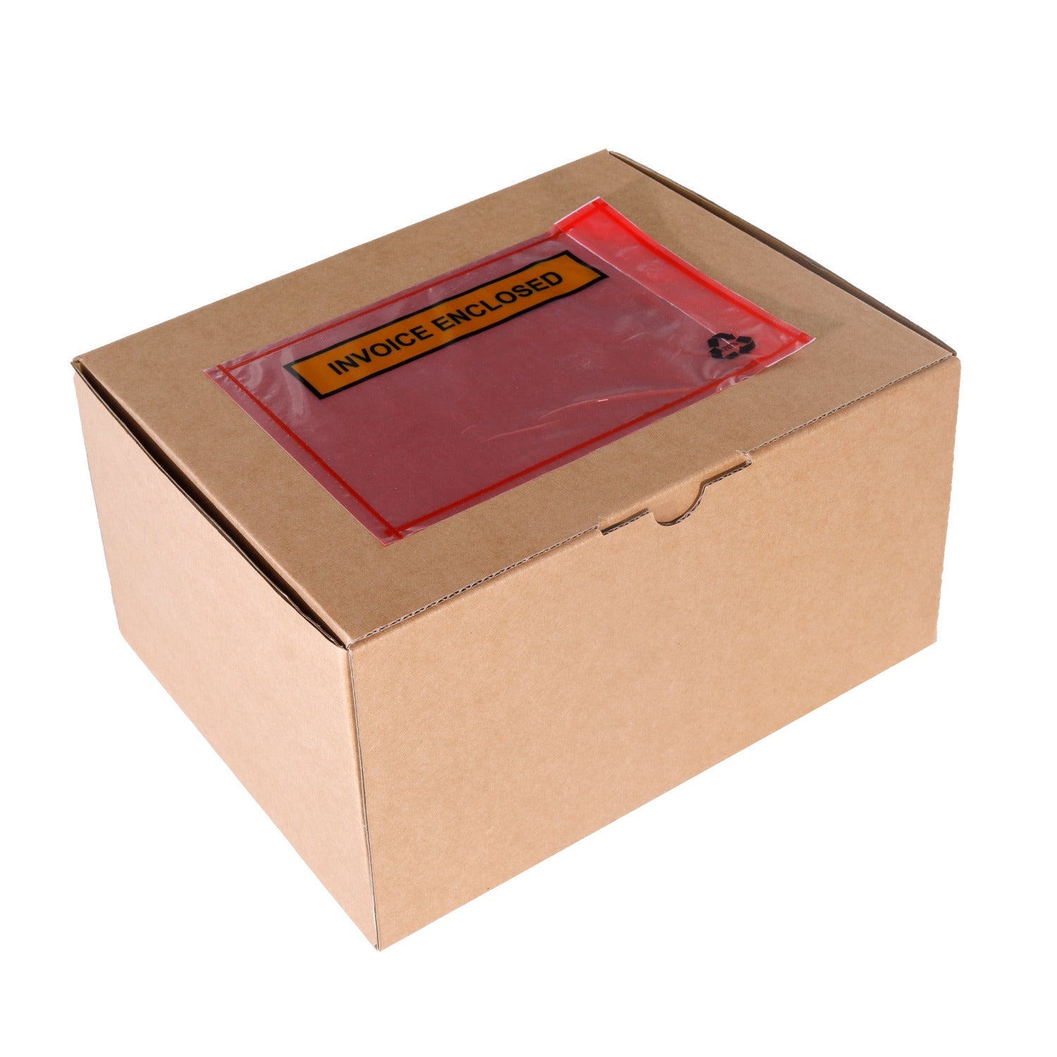 Printed Red Invoice Enclosed 115x165mm 1000pcs/CTN 70% Post Consumer Recycled - PackQueen