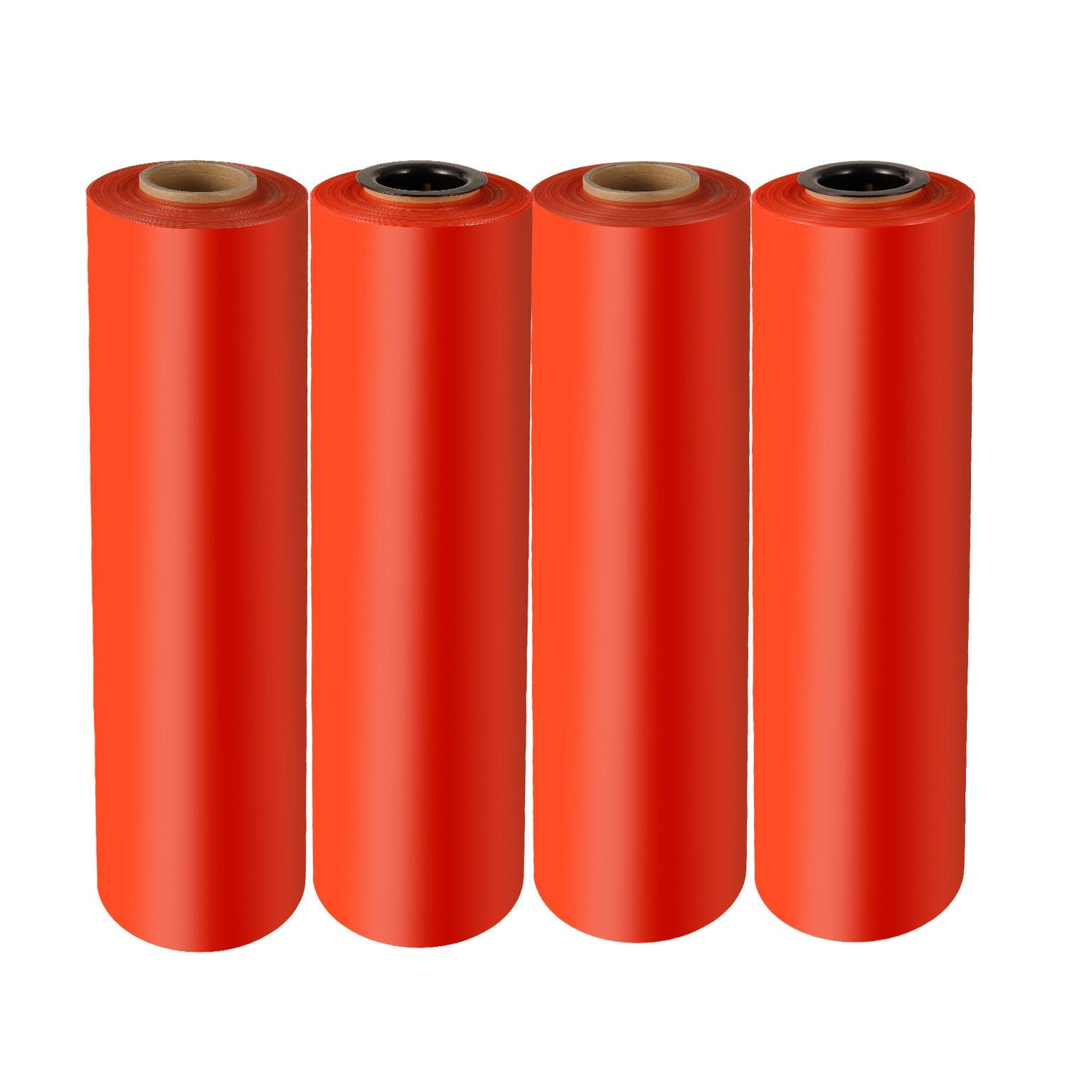 Red  Stretch Film 500mm 20UM 3.6KG - 4 Pack - PackQueen
