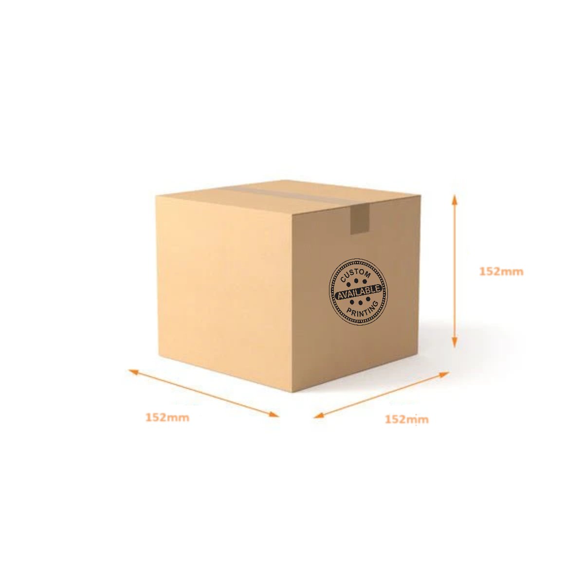 RSC Shipping Carton 152mm Cube - 100% Recyclable - PackQueen