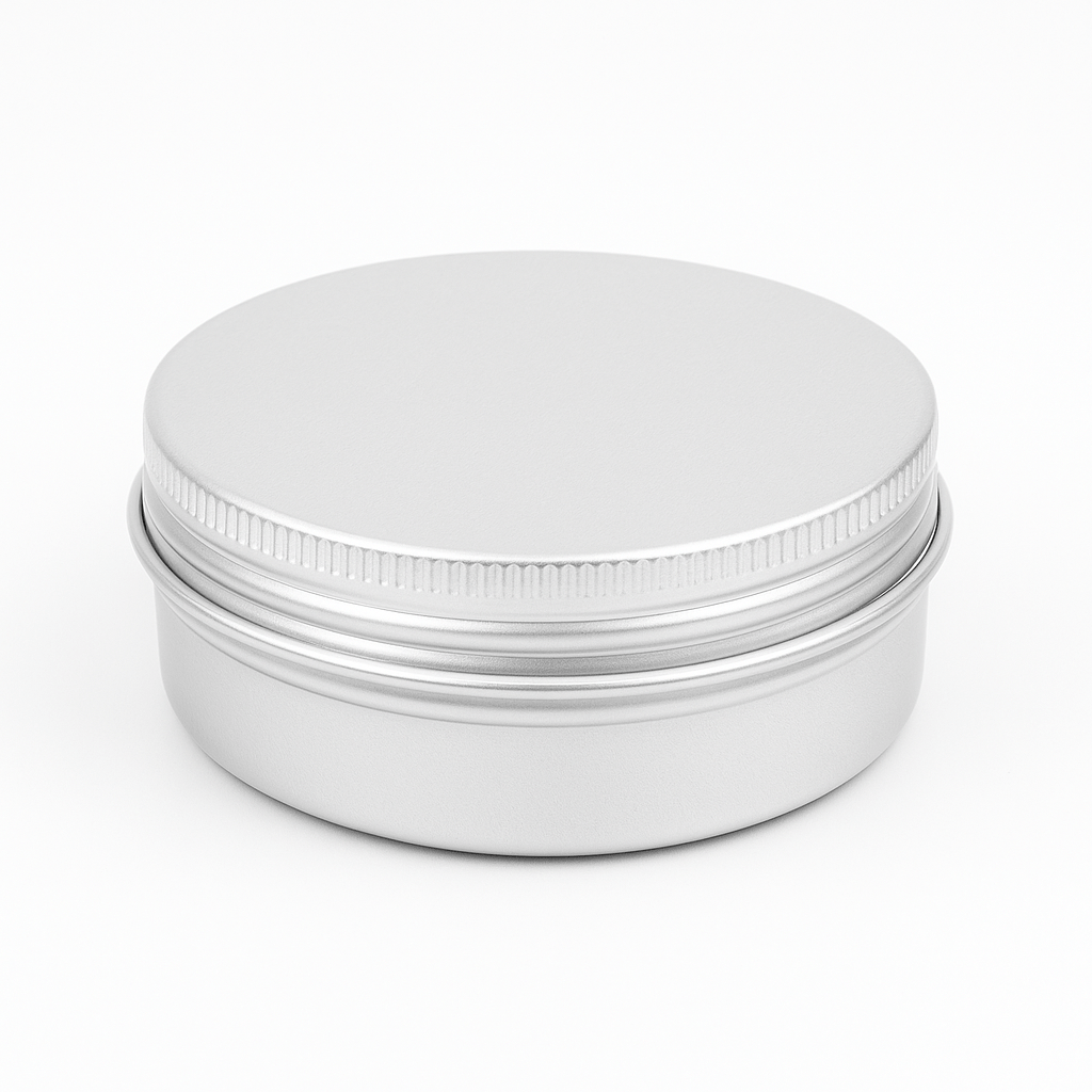SAMPLE - 10ML Aluminium Silver Tin with Screw Cap - PackQueen