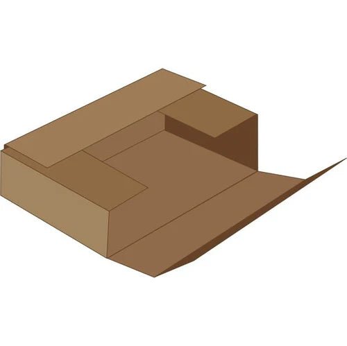 SAMPLE - B Flute - Corner Cut Folder 29558 - Kraft Brown - PackQueen