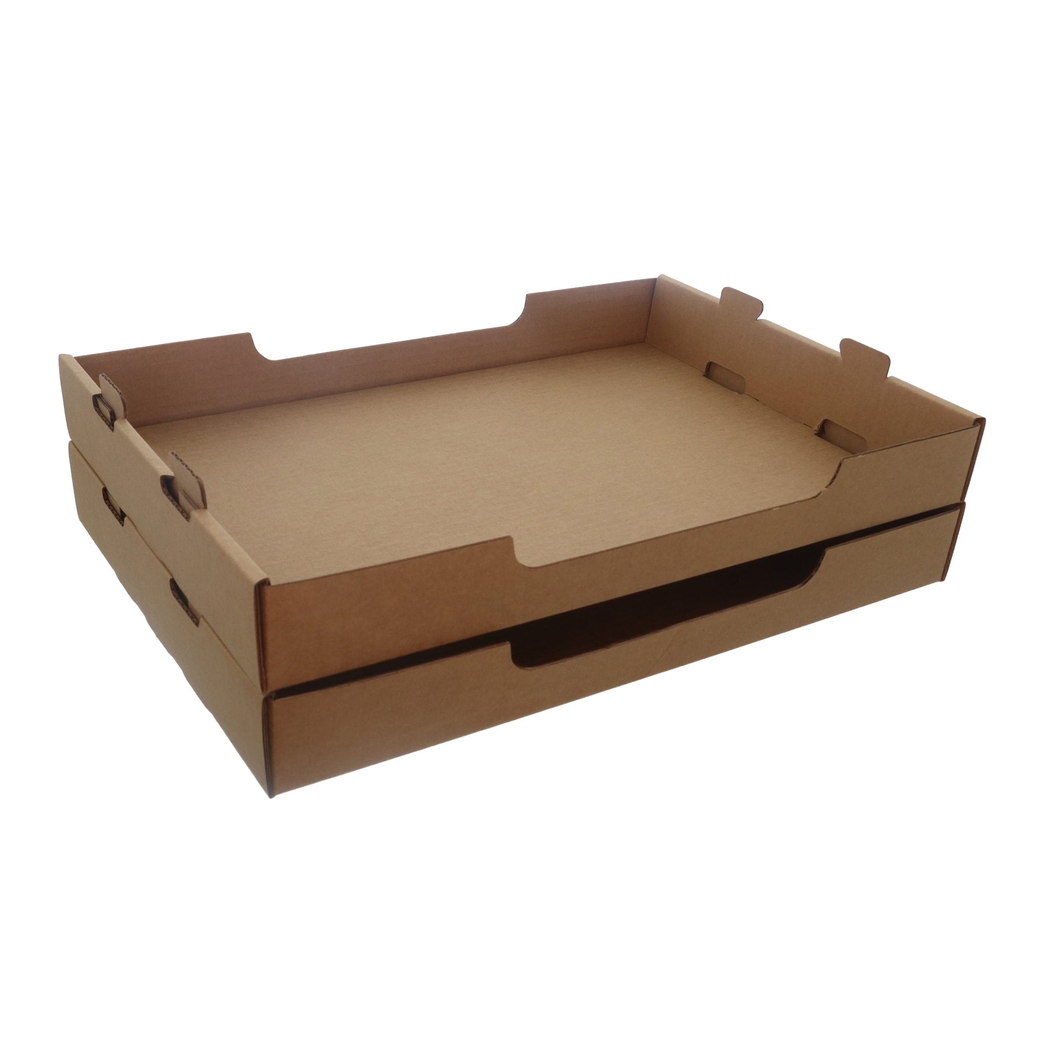 SAMPLE - B flute - Self Locking Stackable Tray 33282 - PackQueen