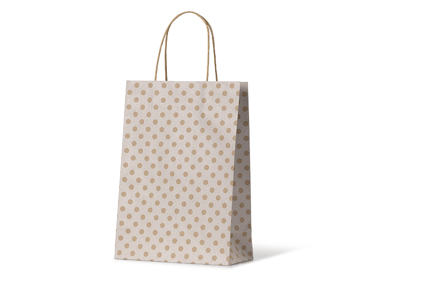 SAMPLE - White Spot Kraft Junior Paper Bag - PackQueen