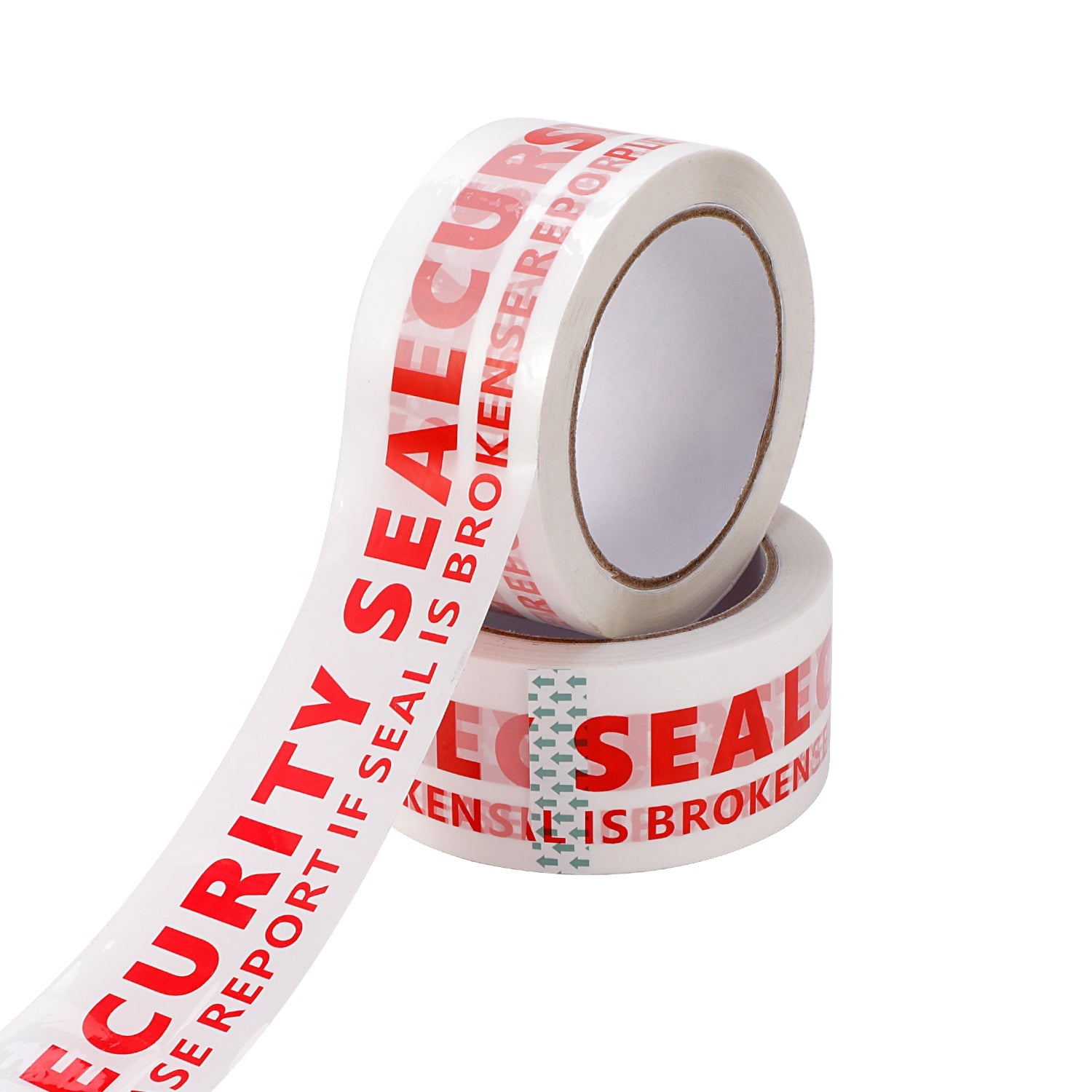 Security Seal Adhesive Tape 48mm x 75m Red/White (36 rolls per carton) - PackQueen