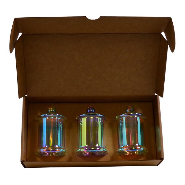 Small Glass Candle 3 Danube Jar Pack with Insert (MTO) - PackQueen