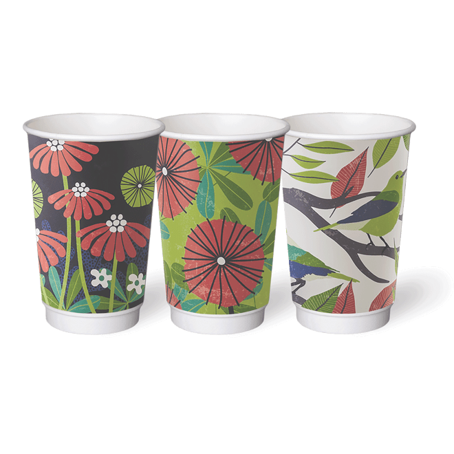 SMOOTH DOUBLE WALL PLA HOT CUP - GRASP THE MOMENT (GTM) - Assorted Sizes Available - PackQueen