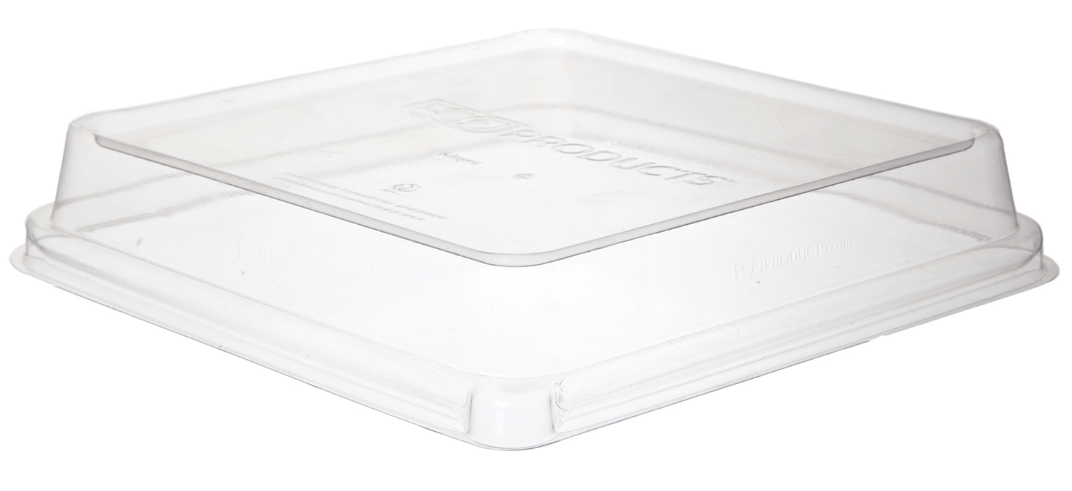 Sugarcane Worldview Square Take Away Container Lids - Assorted Sizes Available - PackQueen